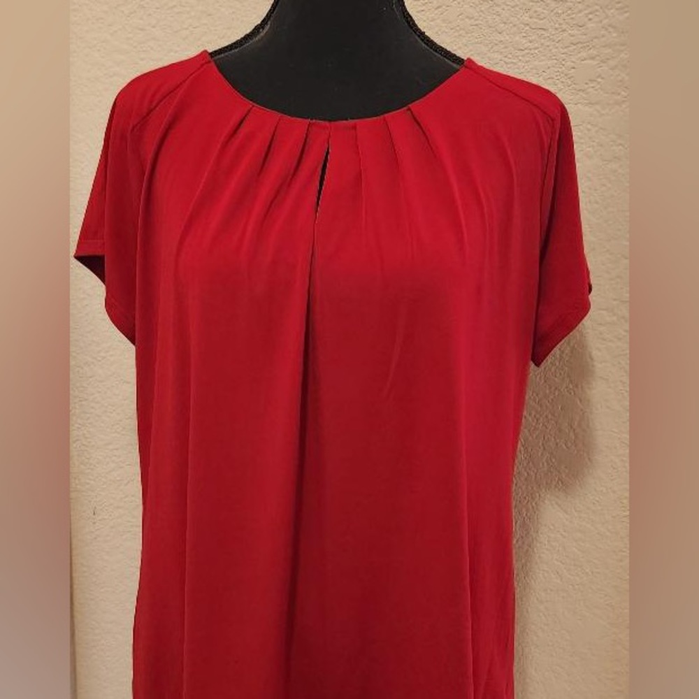 Liz Claiborne Career Blouse Rose Red